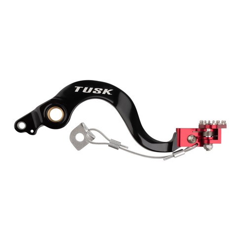 Tusk aluminum brake pedal - pedal, red
